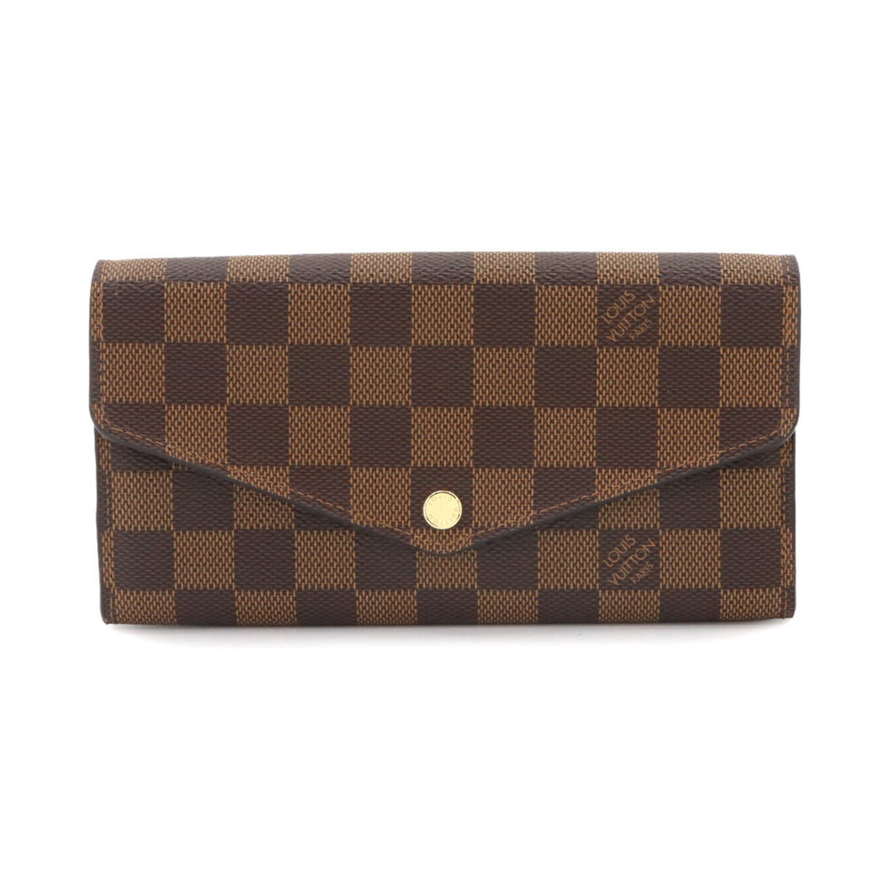 Louis Vuitton Damier Portefeuille Sarah Bi-fold Long Wallet, Ebene Brown, N63209